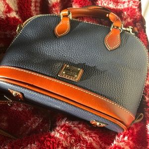 Dooney & Bourke Navy and Camel crossbody bag
